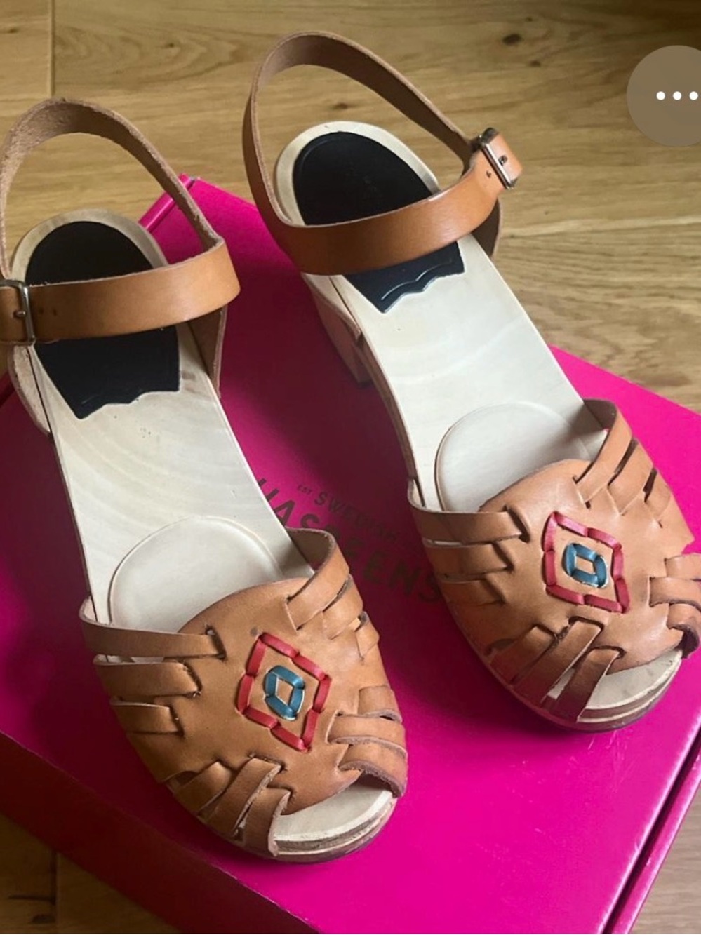 RARE Swedish Hasbeen huarache sandal, low, size 37